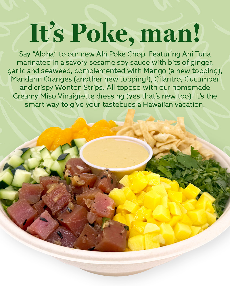 New limited time offer - Ahi Poke Chop - with image and text - mobile version